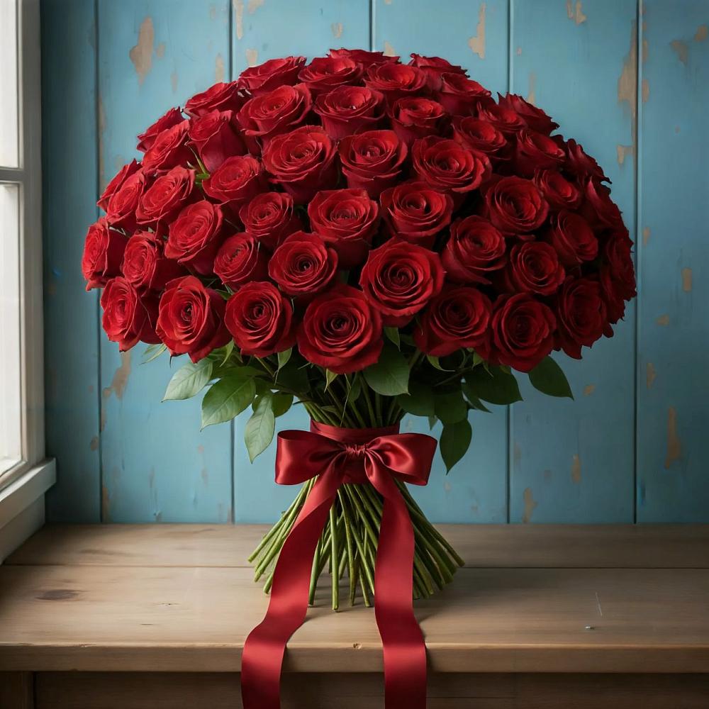 Букет Красные розы Блэк Меджик в Алхастах