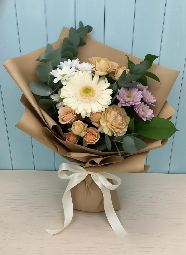 Букет цветов из: Герберы и Хризантемы в Алхастах