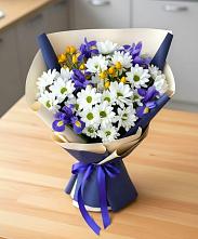 Букет цветов из:  Розы, Ирисы и Хризантемы #REPLACE_PRED# Алхастах