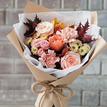 Букет цветов из:  Гвоздики, Хризантемы и Розы в Алхастах