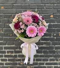 Букет цветов из:  Герберы и Хризантемы в Алхастах