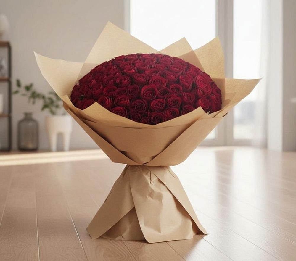 Букет 101 Красная роза в Алхастах