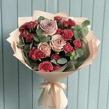 Букет цветов из:  Гвоздики и Розы в Алхастах